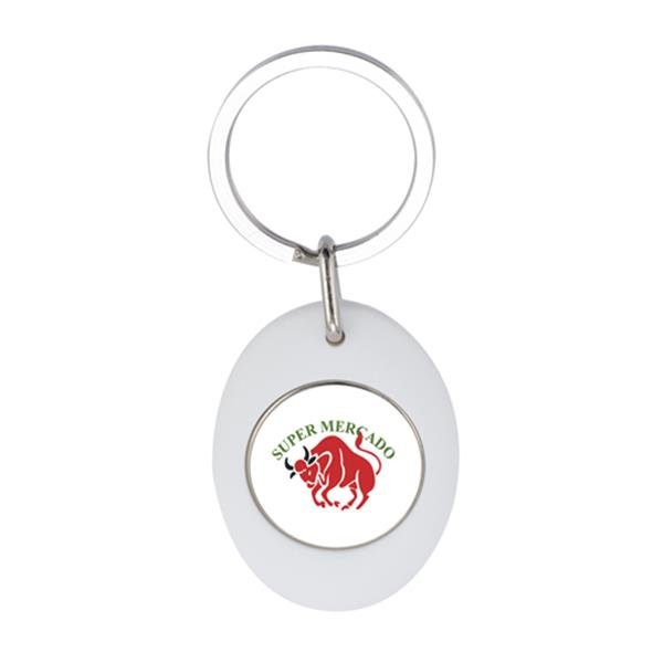 Porta-chaves CR-Z oval com ficha € 1,00 para carrinho, plástico CR-Z Carro - Image 5