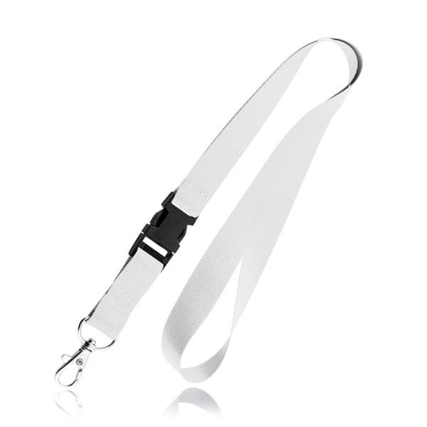 Lanyard em poliéster com fivela clic-clac e mosquetão Lia - Image 2