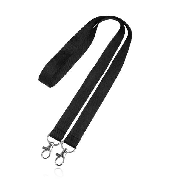 Lanyard em poliéster com dois mosquetões Double Lany