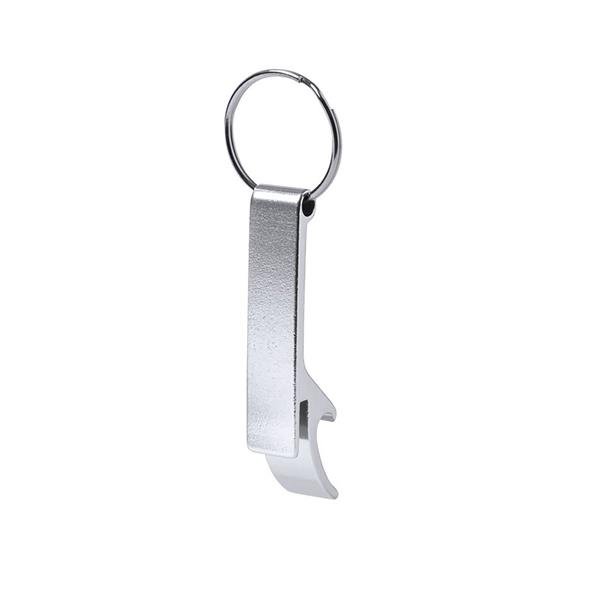 Abre-cápsulas em alumínio, com argola porta-chaves Keycaps