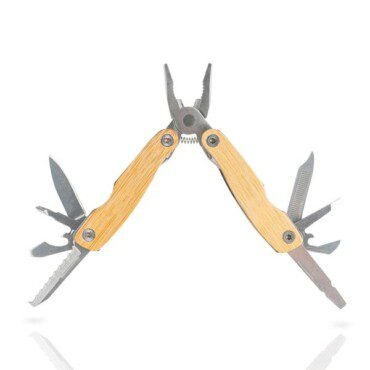 Alicate multifunções em bambu e aço inoxidável, dobrável Multi Bamtool