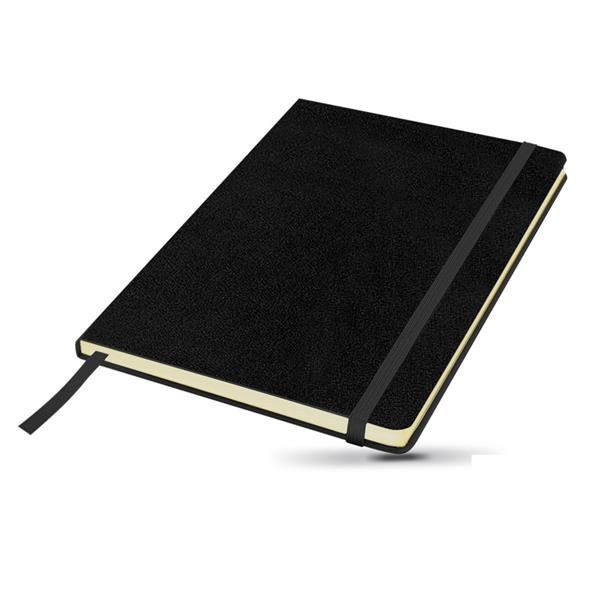 Bloco de notas A5 pautado, com capa em cartão e bolsa Kinylined