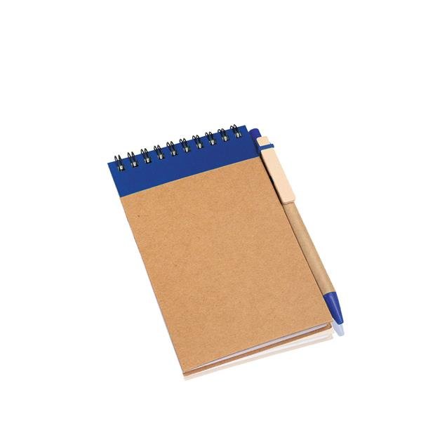 Bloco de notas A6 em cartão, com esferográfica Recynote A6 - Image 2