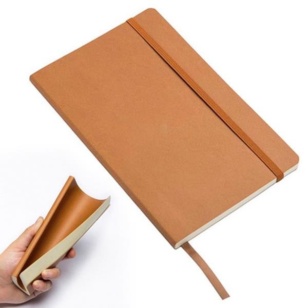 Bloco de notas A5, com capa em PU térmico maleável Flexy