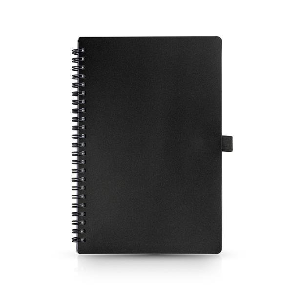 Bloco de notas de argolas A5 com capa em PP Spiral