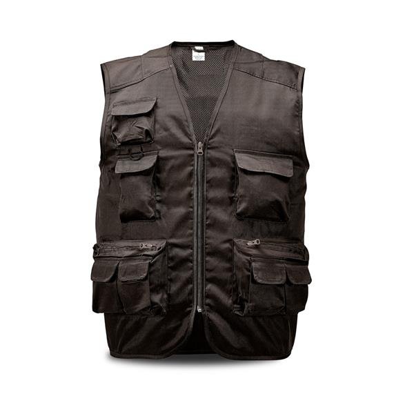 Colete multi-bolso em polialgodão, 190g/m2 Safish
