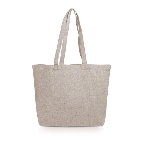 Saco de algodão reciclado 280 g/m2 com fole Belg