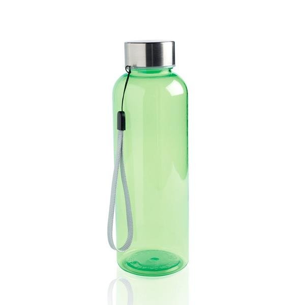 Garrafa 500ml em RPET, com tampa em aço e atilho RPETbottle