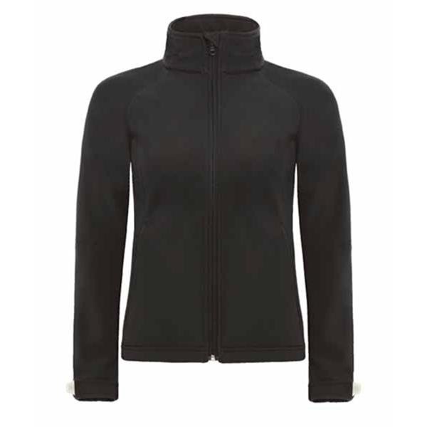 Parka B&C Hooded Softshell Women 340g - 94% Poliéster impermeável/ 6% Elastano Hooded Softshell Women - Image 3
