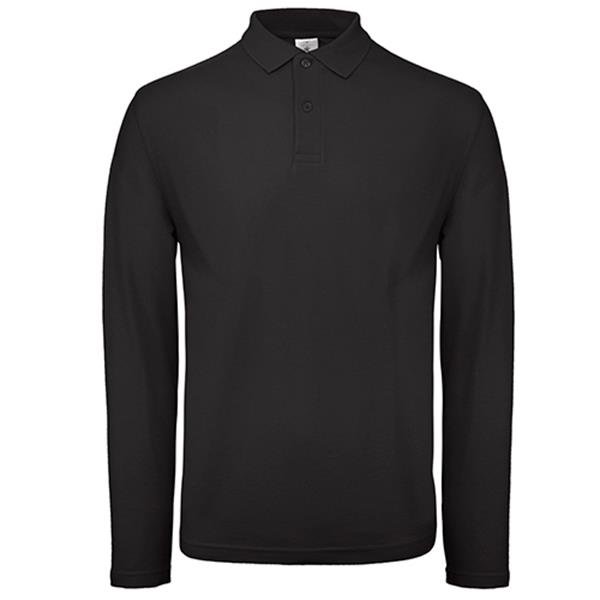 Polo B&C ID.001 manga comprida 180g - 100% Algodão (investindo em Better Cotton) ID.001 LSL - Image 2
