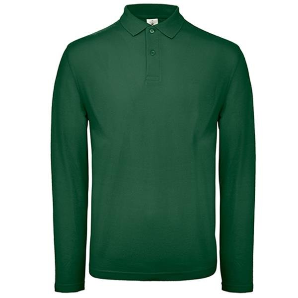 Polo B&C ID.001 manga comprida 180g - 100% Algodão (investindo em Better Cotton) ID.001 LSL - Image 5