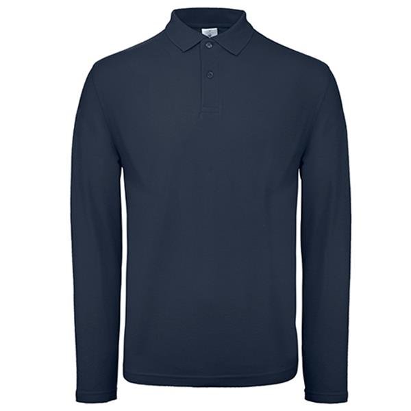 Polo B&C ID.001 manga comprida 180g - 100% Algodão (investindo em Better Cotton) ID.001 LSL - Image 7