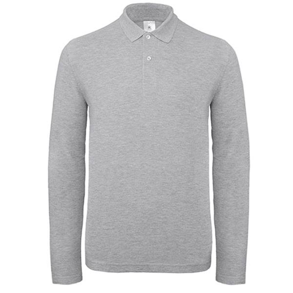Polo B&C ID.001 manga comprida 180g - 100% Algodão (investindo em Better Cotton) ID.001 LSL