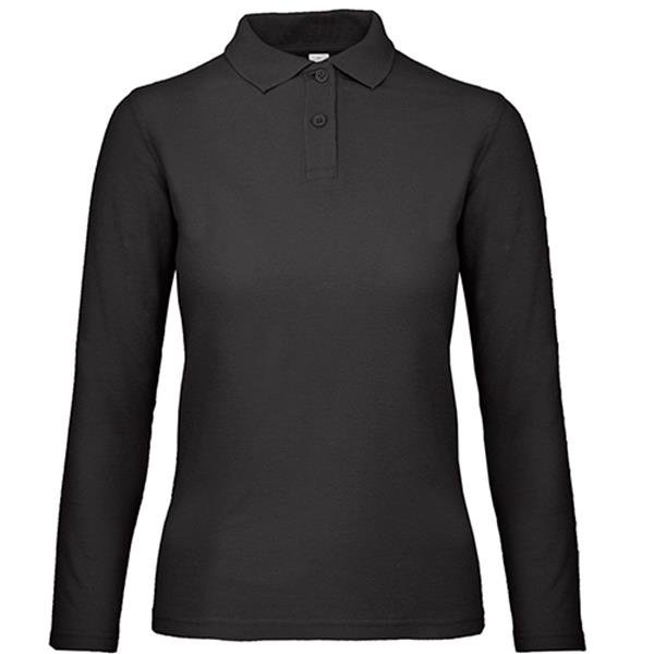 Polo B&C ID.001 Women manga comprida 180g - 100% Algodão (investindo em Better Cotton) ID.001 LSL Women - Image 5