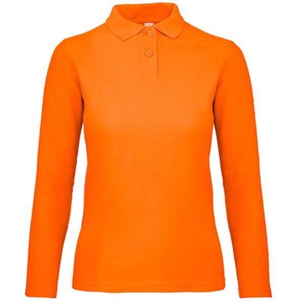 Polo B&C ID.001 Women manga comprida 180g - 100% Algodão (investindo em Better Cotton) ID.001 LSL Women