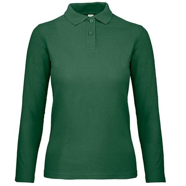Polo B&C ID.001 Women manga comprida 180g - 100% Algodão (investindo em Better Cotton) ID.001 LSL Women - Image 4