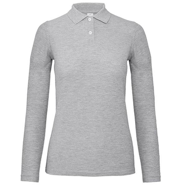 Polo B&C ID.001 Women manga comprida 180g - 100% Algodão (investindo em Better Cotton) ID.001 LSL Women - Image 6
