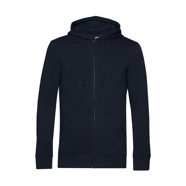 Casaco Sweat B&C Inspire com capuz 280g - 80% Mistura de algodão orgânico, em conversão e OCS/ 20% Poliéster reciclado Inspire Zipped Hood_º - Image 8