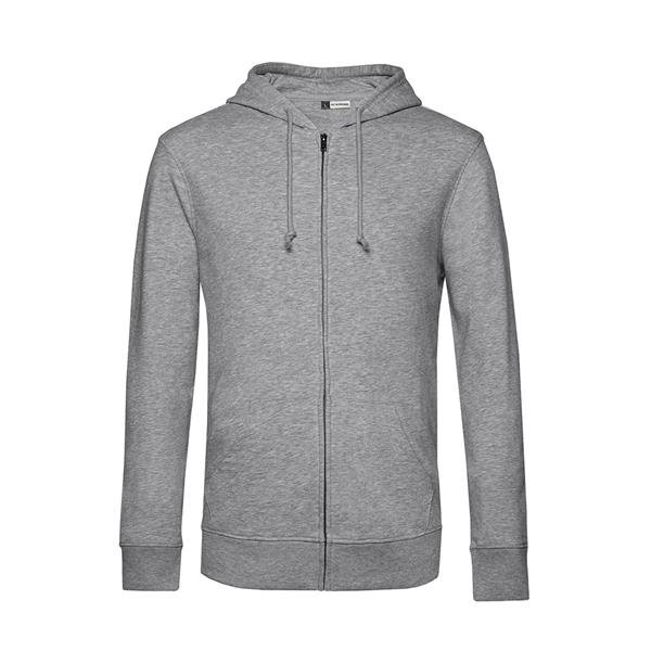 Casaco Sweat B&C Inspire com capuz 280g - 80% Mistura de algodão orgânico, em conversão e OCS/ 20% Poliéster reciclado Inspire Zipped Hood_º - Image 6