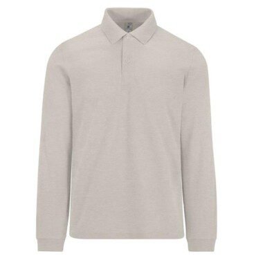 B&C My Polo 210 LSL - Selected Heathers - 100% Algodão Optimium™ (investindo em Better Cotton) My Polo 210 LSL