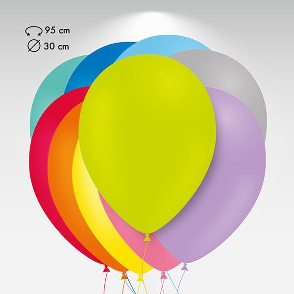 Balões lisos HG95i, cores pastel - Pack 100 unidades Bioballon - Image 3