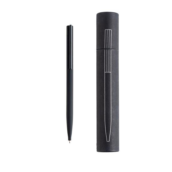 Esferográfica fina em aço inoxidável reciclado Sari Thin Twist