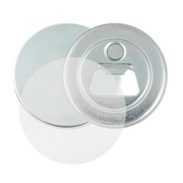 Crachá CH-059-AB com abre-Cápsulas e íman (Ø59mm) - Pack 100un CH-Ø59-AB